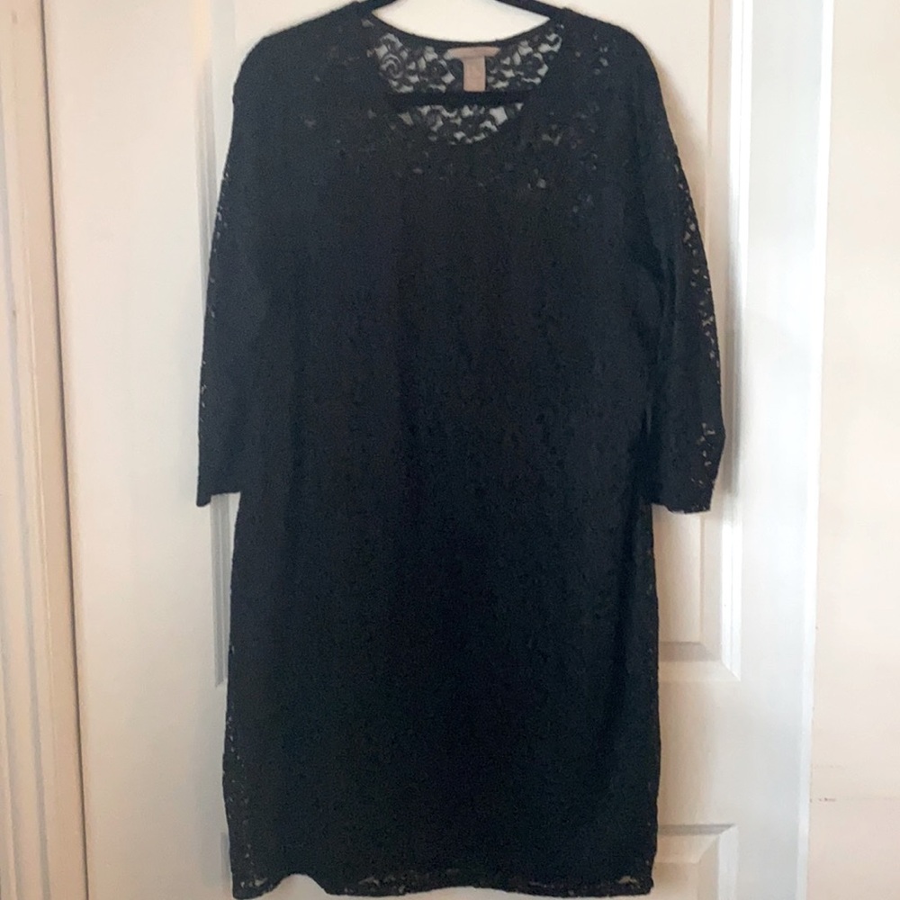 H&M Black Stretch Lace Dress
